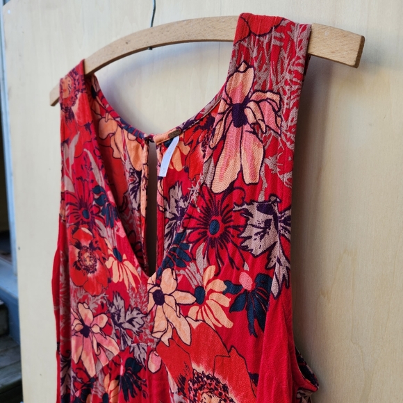 Free People Backyard Tank Top / Floral Tunic - Size Medium - Picture 4 of 12